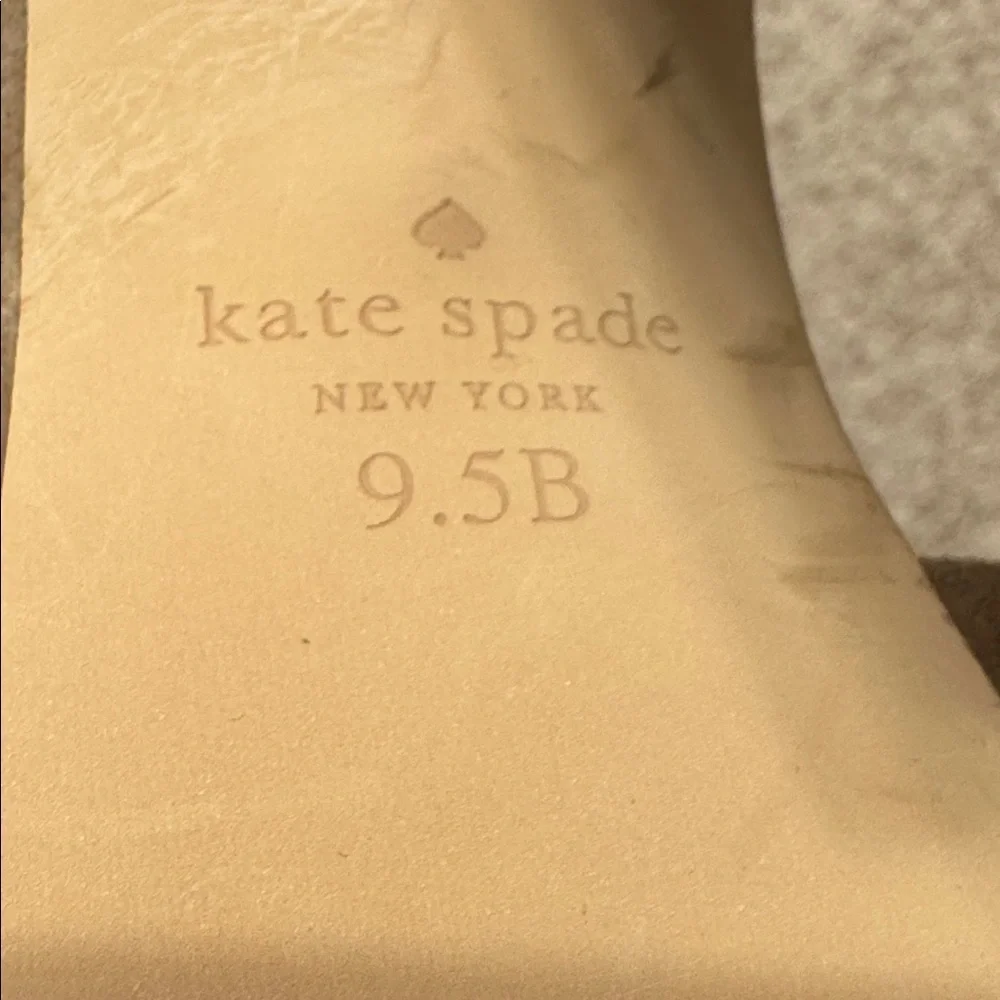 Kate Spade Tan Delphi Platform Block Heeled Sandals Open Toe Ankle Strap Sz 9.5B